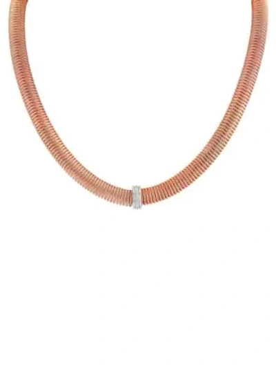 Shop Alor Kai 18k White Gold, Rose-tone Stainless Steel & Diamond Necklace