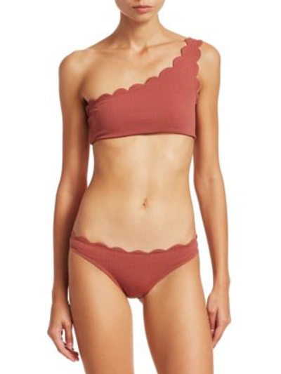 Shop Marysia One-shoulder Santa Barbara Bikini Top In Antelope