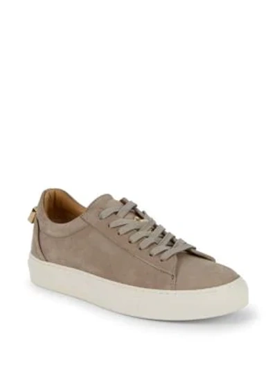 Shop Buscemi Unisex Lace-up Suede Low-top Sneakers In Fog
