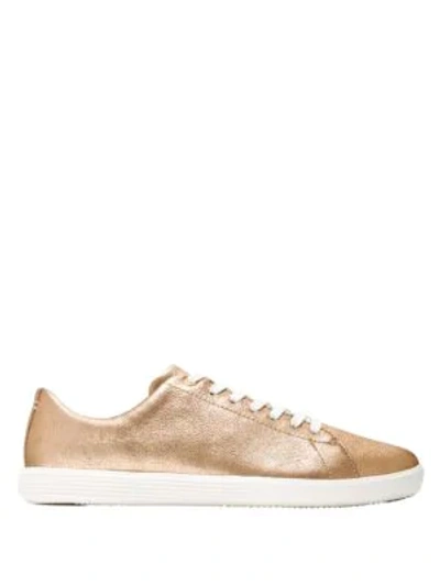 Shop Cole Haan Grand Crosscourt Leather Sneakers In Yellow