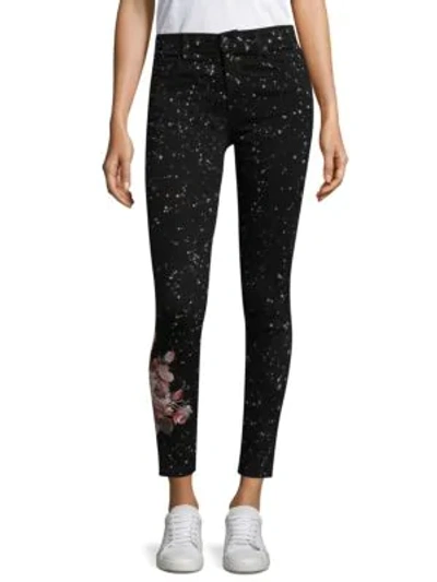 Shop Joe's Embroidered Floral Ankle Jeans In Roxxann