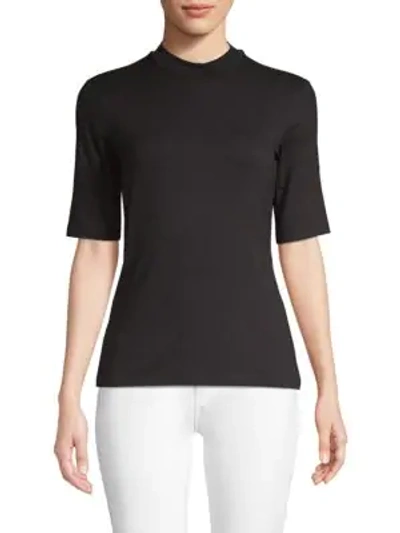 Shop Saks Fifth Avenue Mockneck Top In Black