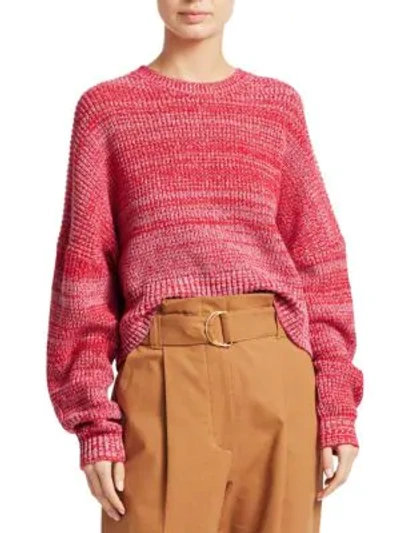 Shop A.l.c Webster Space-dye Cashmere Cotton Sweater In Poppy Pale Lavender