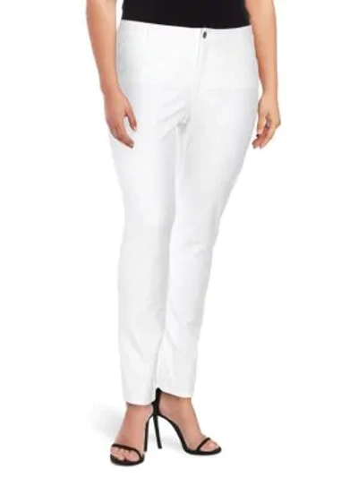Shop Lafayette 148 Plus Curvy Slim-leg Pant In White