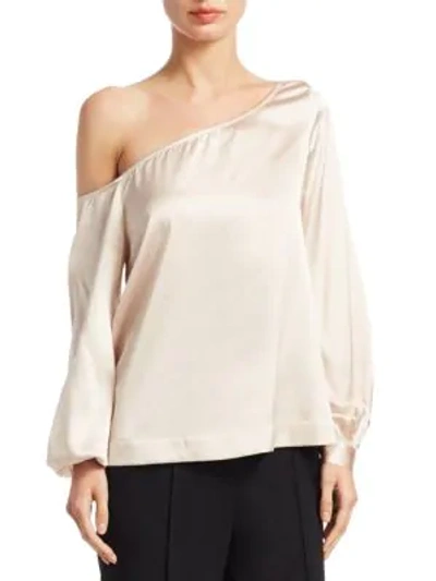 Shop A.l.c Nevia One-shoulder Blouse In Powder