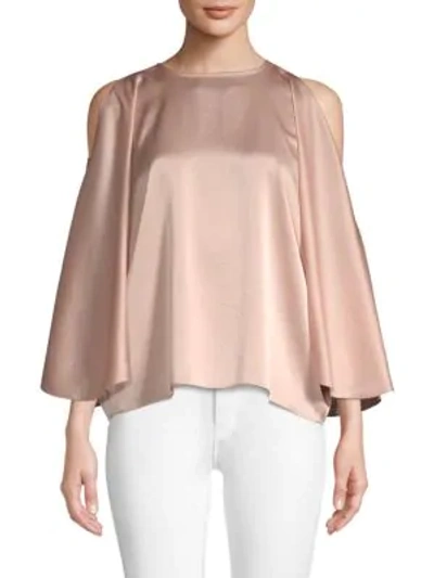 Shop Ramy Brook Tiffany Cold-shoulder Blouse In Blush