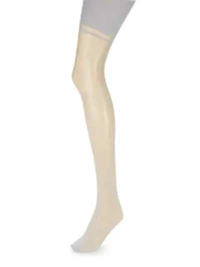 Shop Dkny Sheer Control Top Tights In Grey