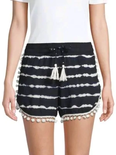 Shop Raga Nautical Drawstring Shorts In Black White