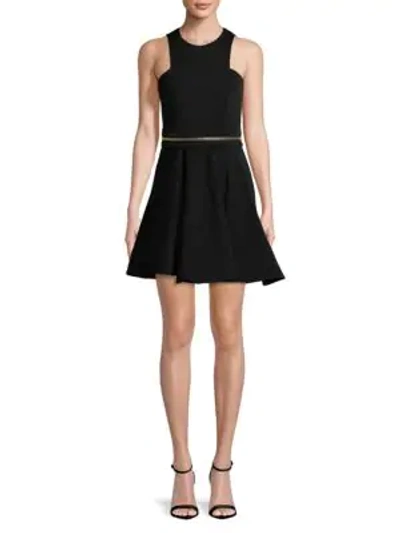 Shop Cushnie Et Ochs Fit-&-flare Zip Dress In Black