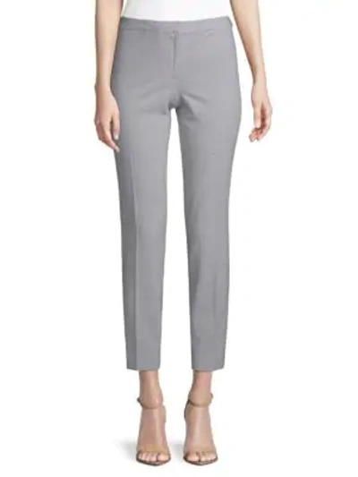 Shop Calvin Klein Grid Cropped Pants In Navy White