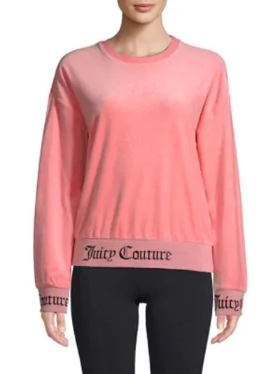 Shop Juicy Couture Black Label Knit Pullover In Sorbet Pink