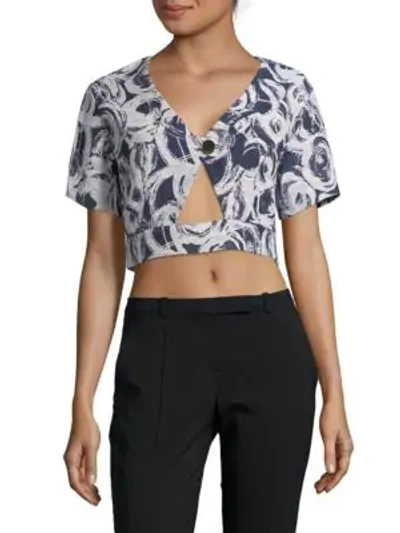 Shop Cosette Gisella Crop Top In Blueberry