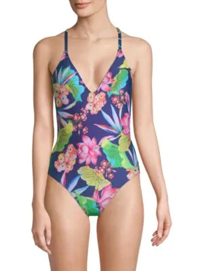 Shop La Blanca Swim Bora Bora Mio One-piece Swimsuit In Midnight