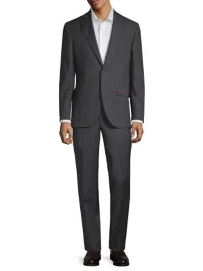 Shop Jack Victor Classic Fit Esprit Classic Wool Suit In Dark Grey