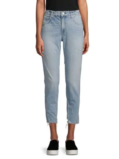Shop Amo Cropped Slit Hem Jeans In Fairfax