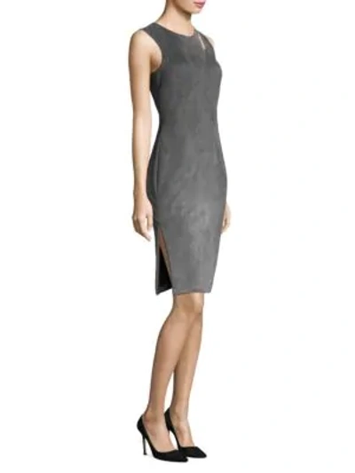 Shop Milly Fractured Sheath Dress In Grey