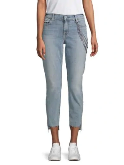 Shop 7 For All Mankind Chained Ankle Skinny Jeans In Desert Springs
