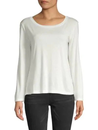 Shop Helmut Lang Casual Long-sleeve Sweater In Optic White