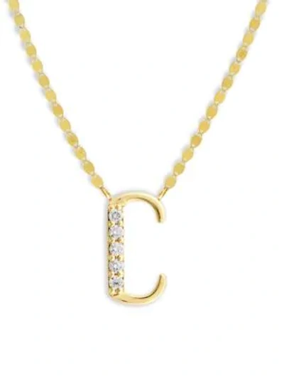 Shop Lana Jewelry 14k Yellow Gold Diamond Necklace In Initial C