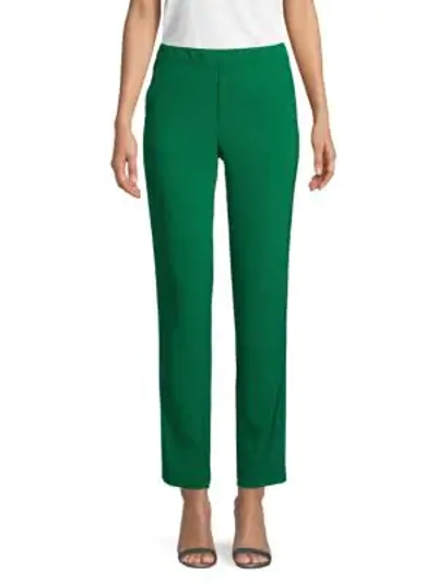 Shop Anna Sui Striped Ankle Trousers In Forest Multi