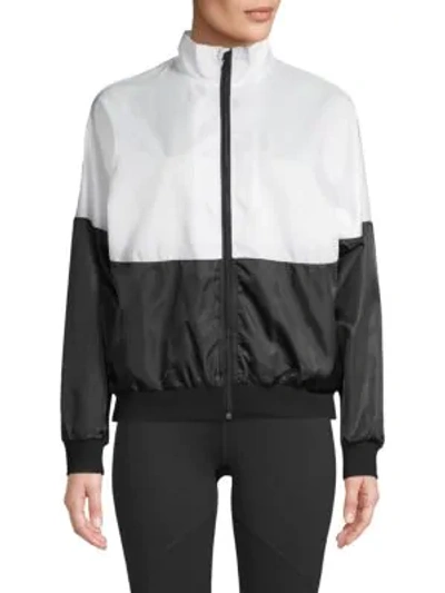 Shop Body Language Easton Long-sleeve Jacket In White Black