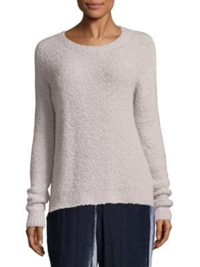 Shop Peserico Boucle Roundneck Sweater In Ice