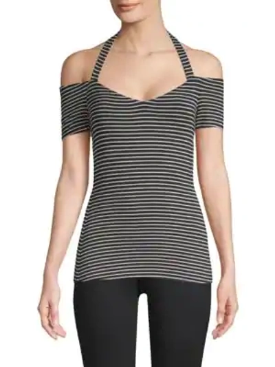 Shop Bailey44 Romantic Interlude Kiss & Tell Stripe Top In Black