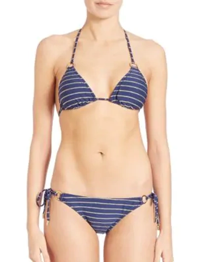Shop Melissa Odabash Palm Triangle Bikini Top In Cruise