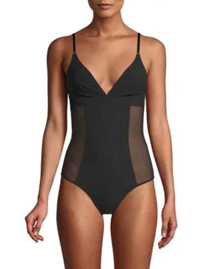 Shop Addiction Nouvelle Lingerie Bottle Caps Bodysuit In Black