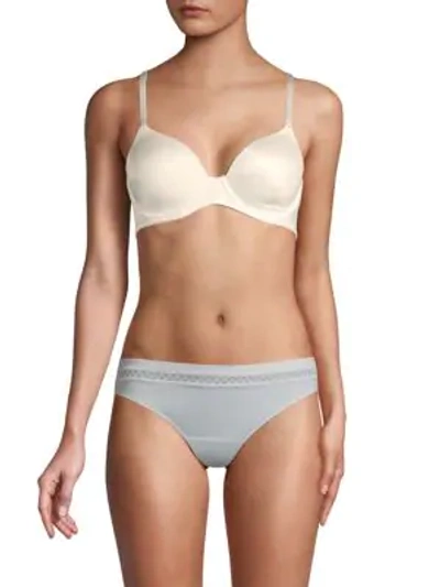 Shop Le Mystere Convertible Lace T-shirt Bra In Pearl