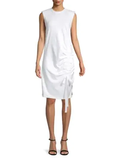 Shop Grey Lab Sleeveless Shift Dress In White