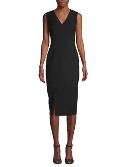 Shop Lafayette 148 Havana Knee-length Dress In Black