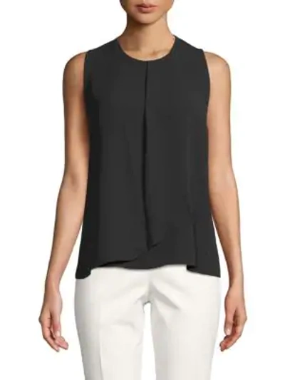 Shop Vince Camuto Textured Sleeveless Top In Rich Black