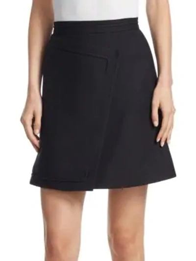 Shop Carven Asymmetrical Mini Skirt In Black