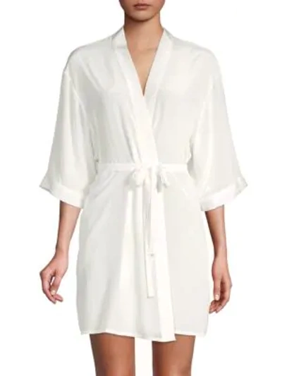 Shop Mimi Holliday Belted Wrap Robe In Ivory