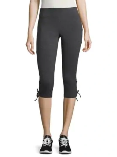 Shop Andrew Marc Cropped Active Leggings In Charcoal