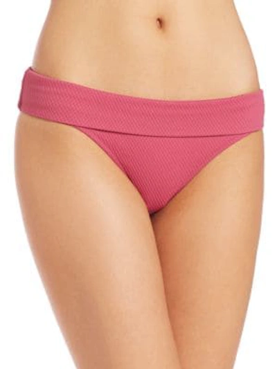 Shop Heidi Klein Fold-over Bikini Bottom In Purple
