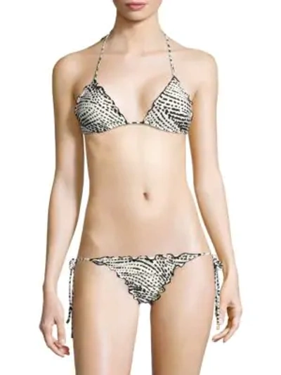 Shop Vix Swim Ripple Bikini Top In Black