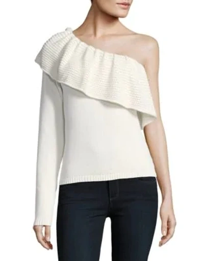 Shop Ella Moss One-shoulder Sweater In Natural