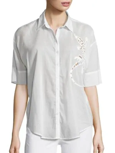 Shop 3x1 Sally Salamander Cut-out Shirt In White