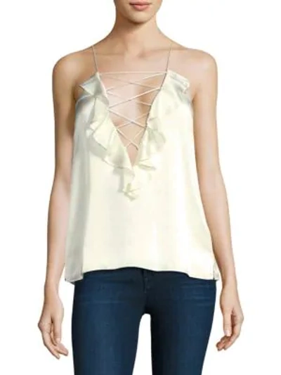 Shop Cami Nyc The Ruffle Charlie Silk Camisole In White