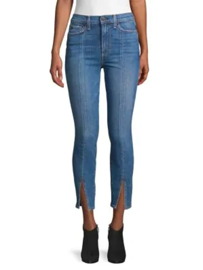 Shop Alice And Olivia High-rise Skinny Ankle Jeans In Blue