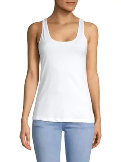Shop Monrow Scoop Tank Top In White