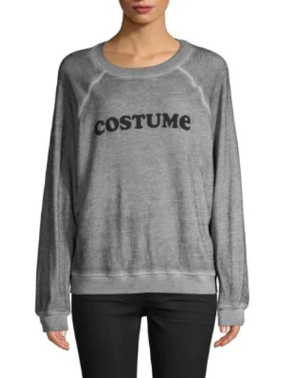 Shop Wildfox Costume Sweatshirt In Heather Grey
