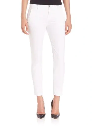 Shop J Brand Josie Tapered-leg Trousers In White