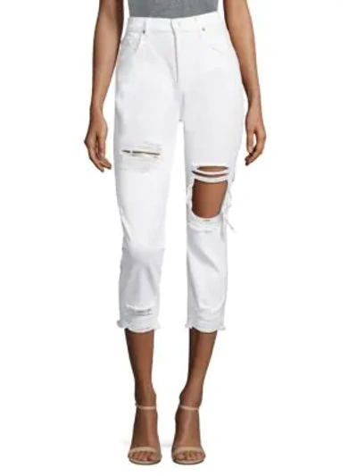 Shop 7 For All Mankind Josefina High Waist Boyfriend Jeans In White
