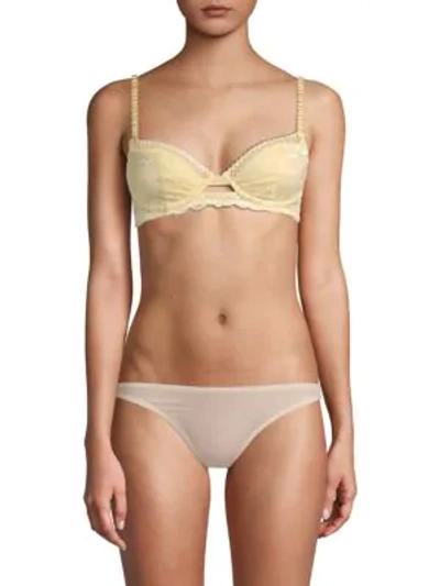 Shop Stella Mccartney Naomi Gliding Contour Bra In Cream