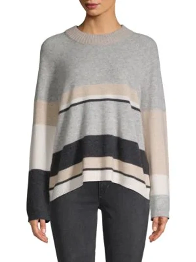 Shop Naadam Eunomia Colorblock Cashmere Sweater In Smoke