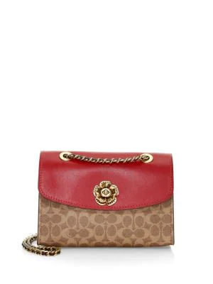 coach parker tea rose turnlock shoulder bag