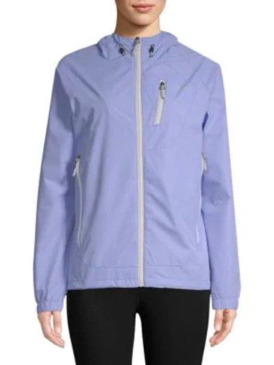 Shop New Balance Hooded Full Zip Jacket In Ice Violet